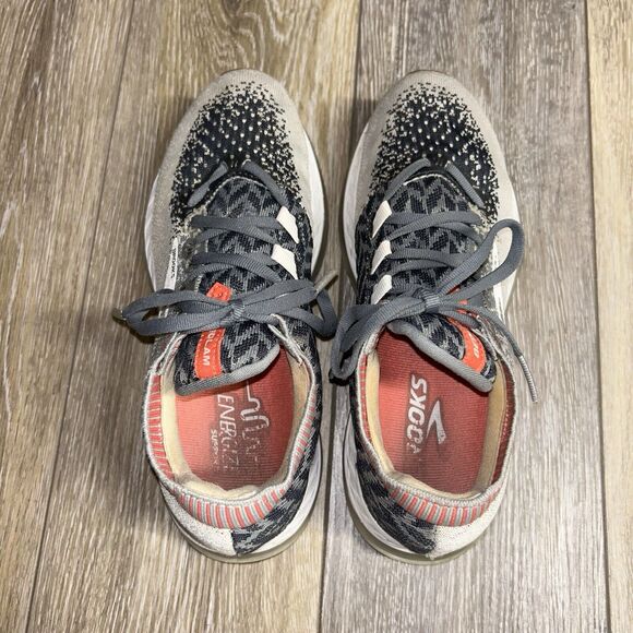 Brooks Womens US Size 7 Bedlam 1202721B137 Gray Coral Pink Running Sneaker Shoes - Picture 10 of 12